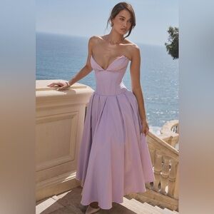 House of Cb Corset Drop Waist Dress